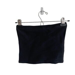 Dynamite Ribbed Strapless Bandeau Black XS